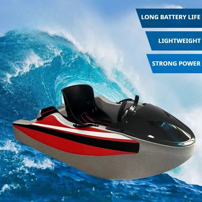 Electric Watercraft, 52km/h Dual-Speed Motorized Jet Ski for 2 Adults, 150kg Load & 90min Runtime for Water Sports & Skiing