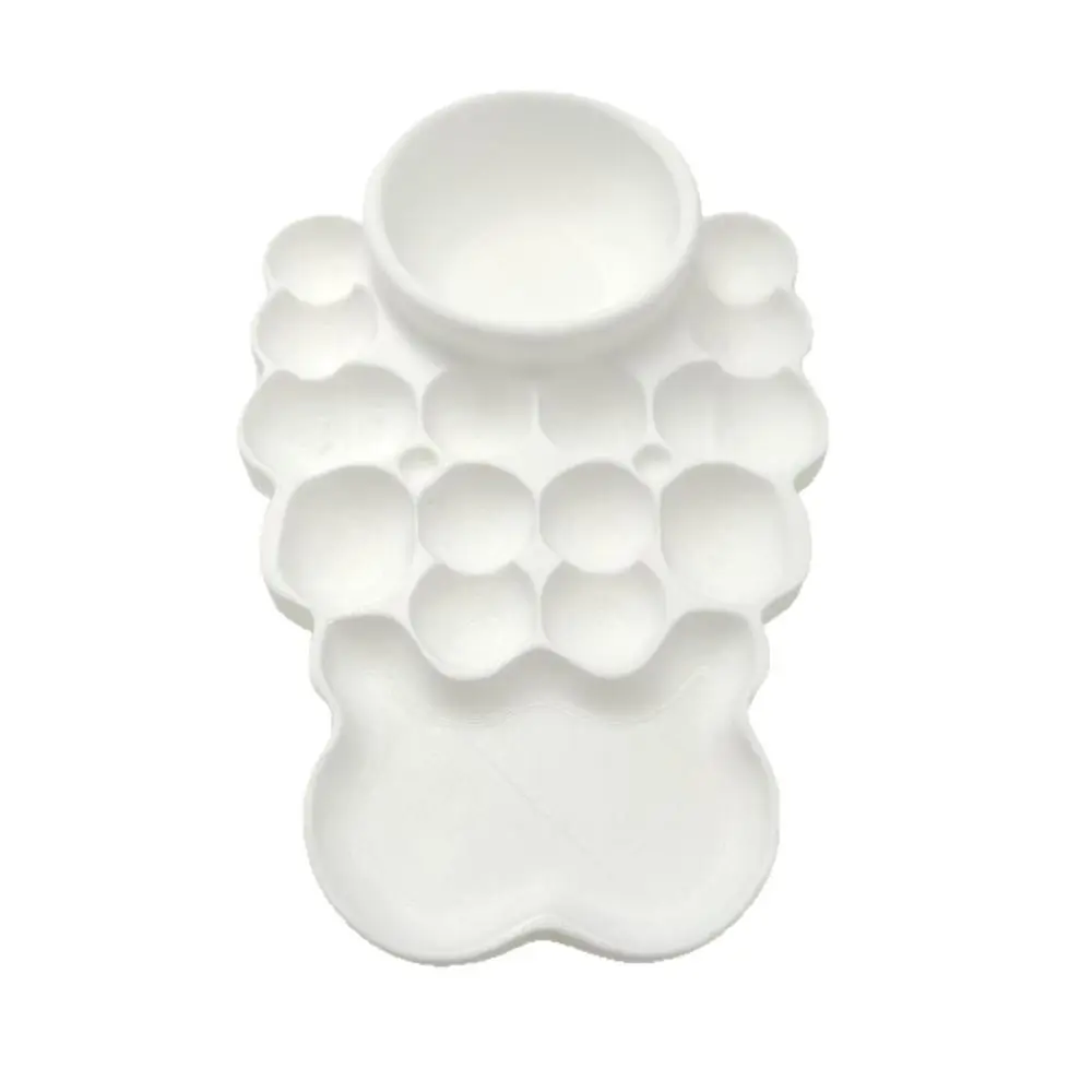 New Plastic Paint Palette Tray 3D Printing Portable Watercolor Mixing Tray White Pigment Tray Palette For Adults