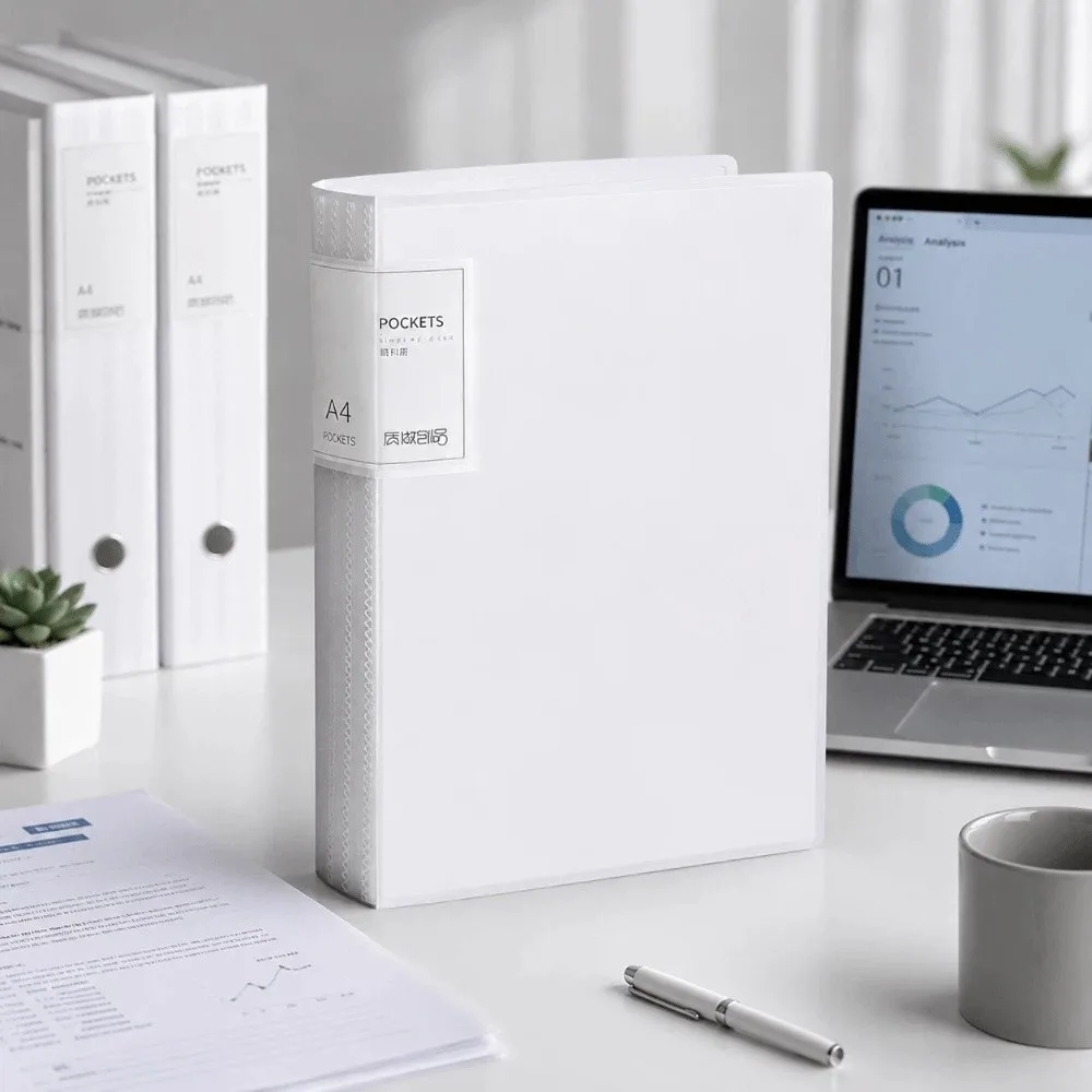 20/40/60 Pages A4 File Folder Large-capacity Classified File Document Storage Book Multi-layer Paper Storage Bag Office Folder