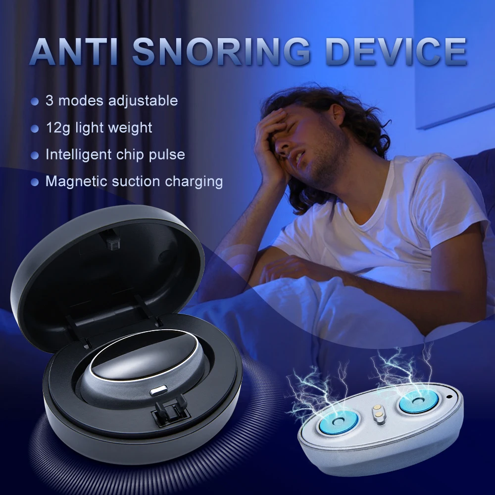 

Smart Anti-Snoring Device EMS Anti Snore Solution Stopper Vagus Nerve Stimulation Chin Strap Snoring Prevention Sleep Aids Apnea