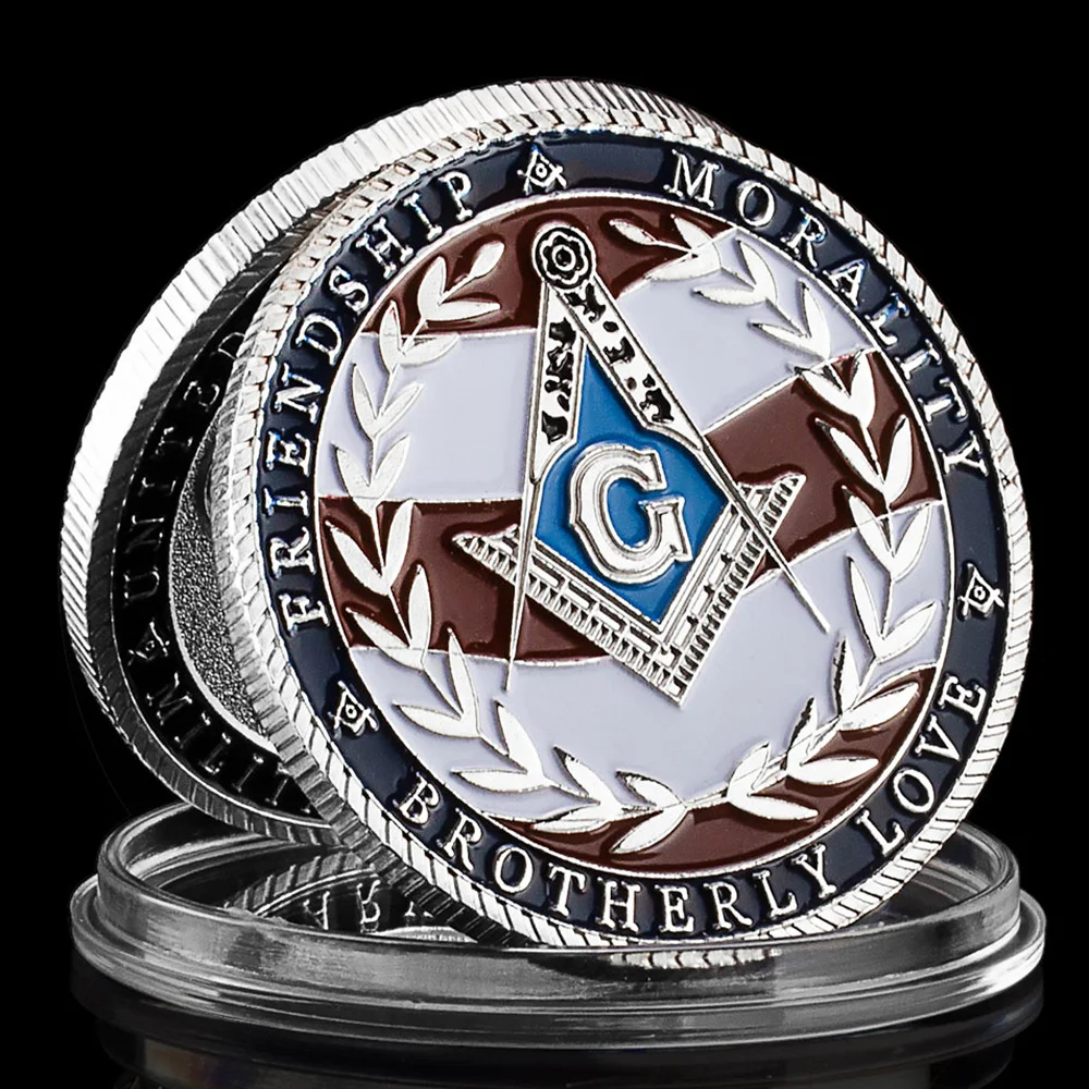 Stati uniti Freemason Souvenir argento Goin placcato sfida moneta militare veterano regalo da collezione moneta commemorativa