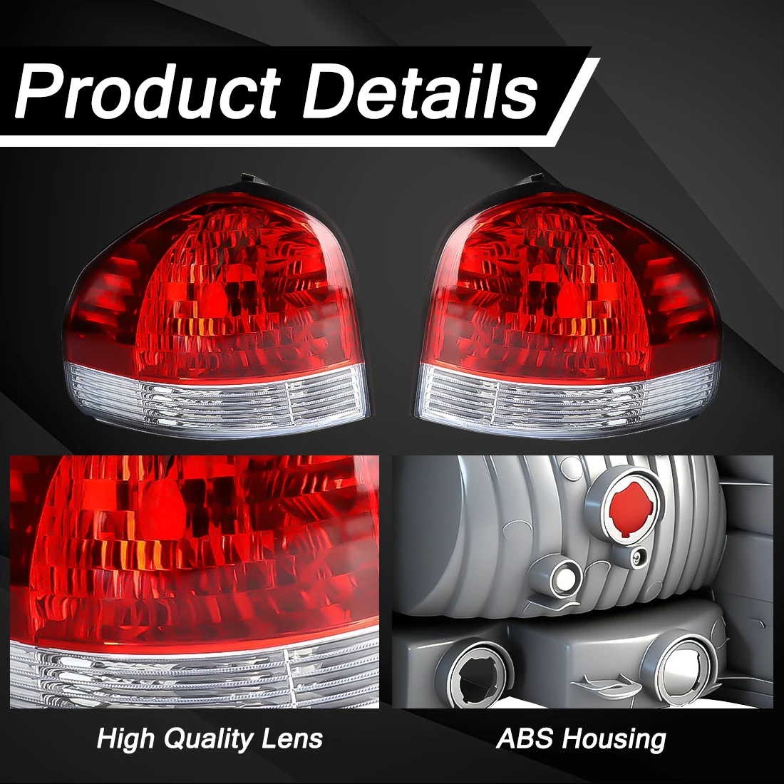 1 Set Car Tail Lamp For Hyundai Santa Fe 2001 2002 2003 2004 2005 2006 Rear Taillight Brake Lamp No Bulb 92401-26000 92402-26000
