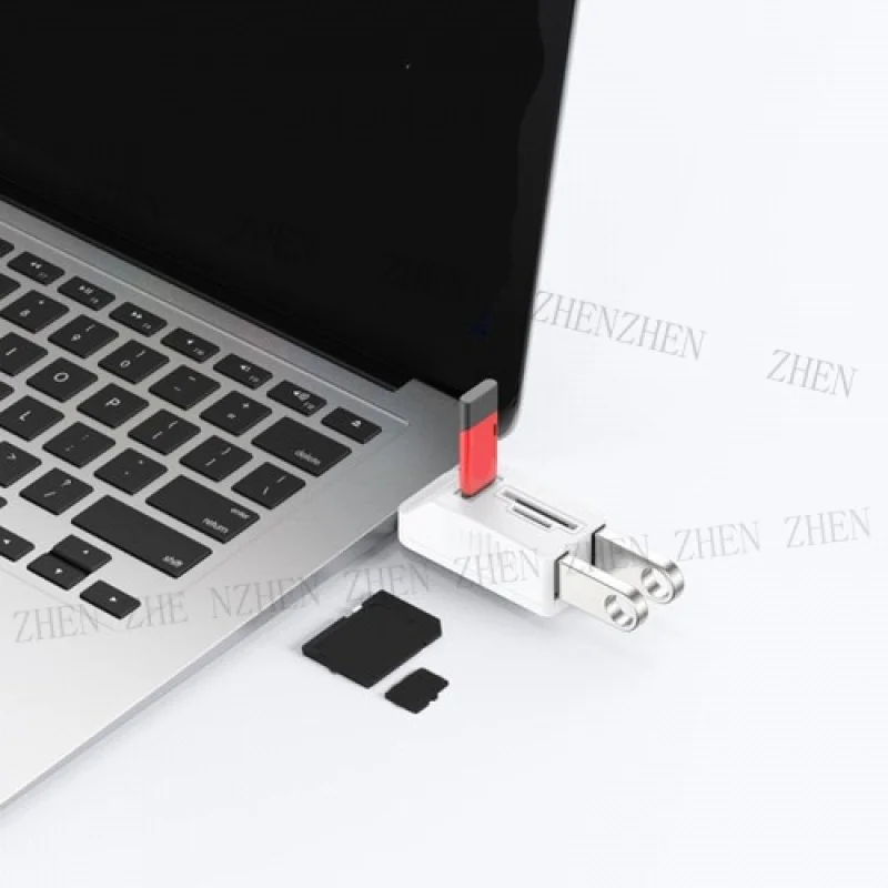 Y 5 Port USB3.0/USB2.0+Type C with Card Reader USB Port Extender for Laptop