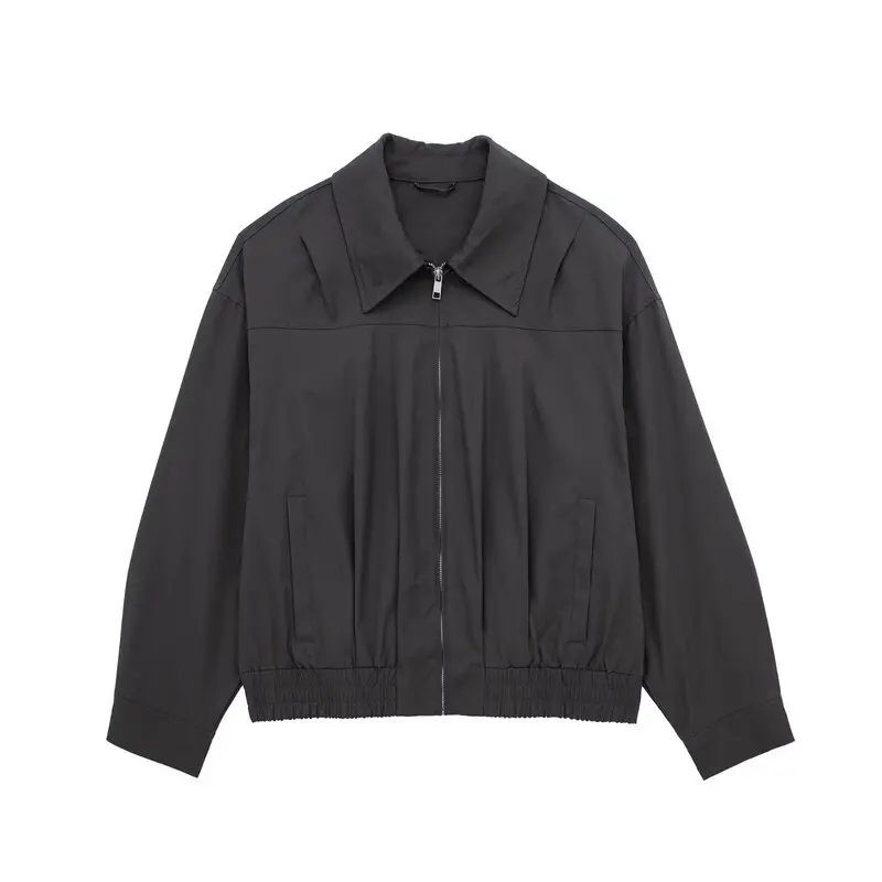 

Fall 2024 Women's Casual Commute Pilot Jaet Straight Leg Outerwear Versatile Faion Loose Fit Regular Length Other Material