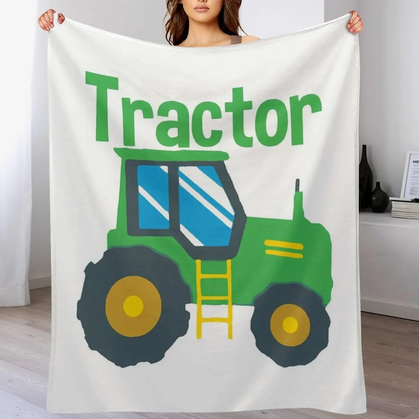 Kids Farm Truck Tractor Throw Blanket No Pilling Soft Warm Blanket for Bed
