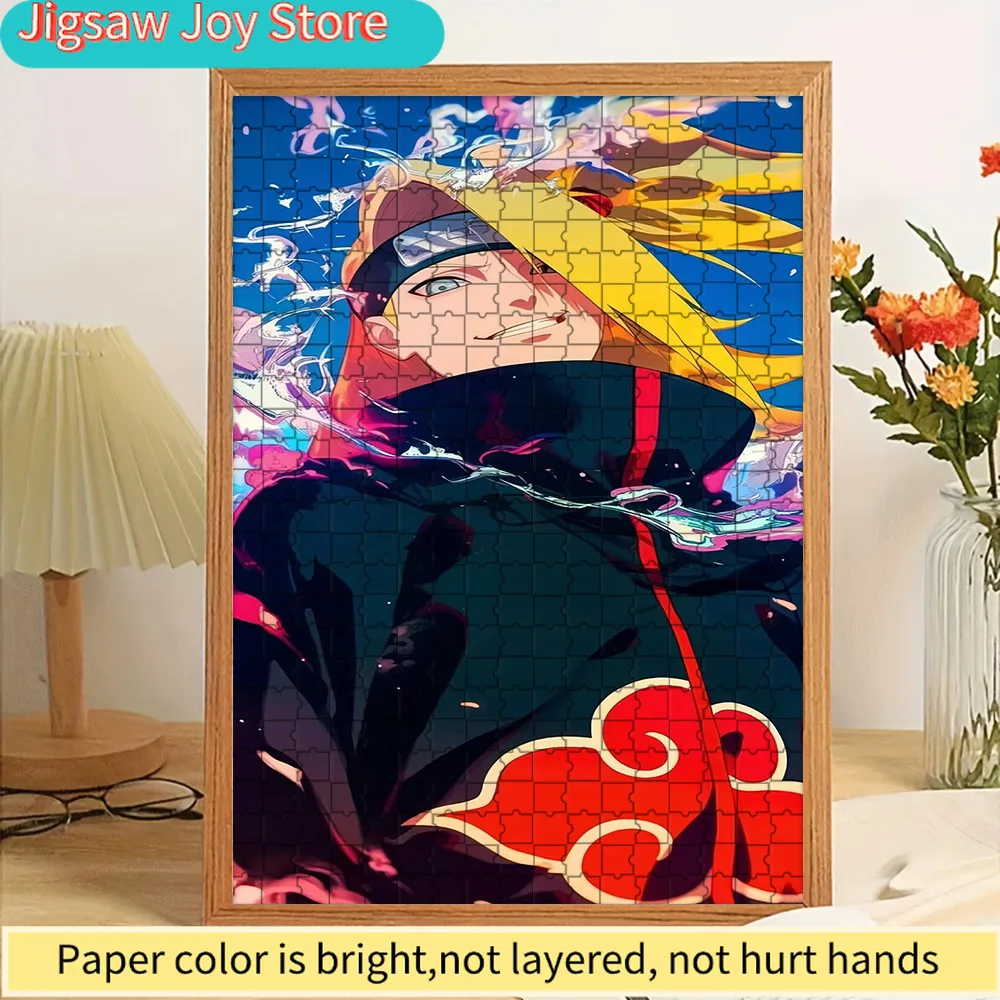 

Anime Deidara Akatsuki Red Cloud Cloak with Explosive Clay Energy Effects Scene Paper Puzzle, Premium Thick Paper Material, High