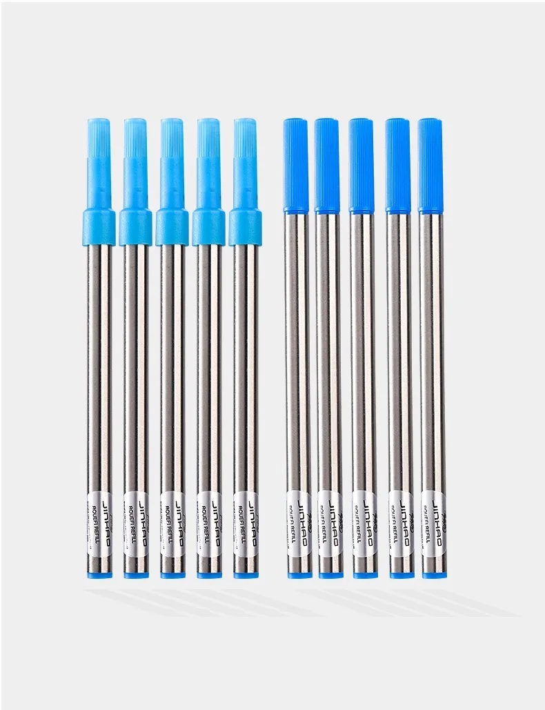 5 Stück Jinhao Gel-Tintenminen für Kugelschreiber, perfekt für Büro und Geschäft, Executive-Stift (Standard/Spirale) (blau/schwarze Tinte) – Detail 11