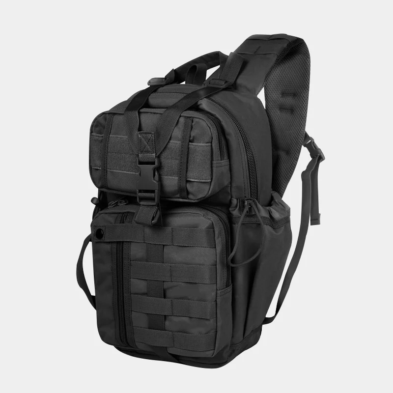 Tactical Sling Bag Hunting Pack Military Shoulder Backpack Bowmen Bag Black Men's Travel Camping Hiking Fishing Bags Daypack 20L