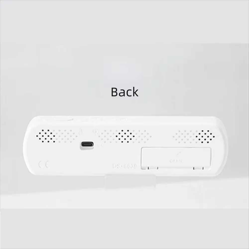 Large Display Digital Alarm Clock Temperature Sensor 12/24 Hour Format Digital Desktop Clock Multi-functional