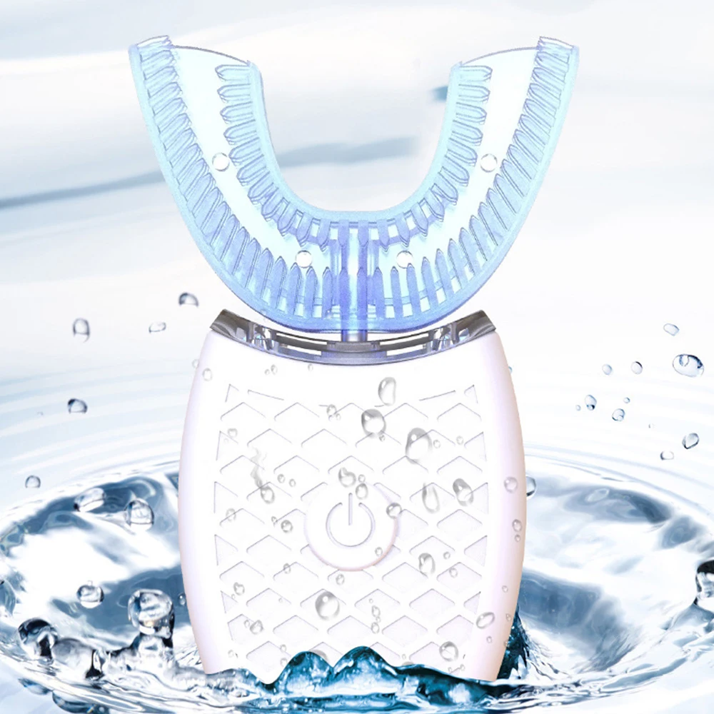 U-Type Toothbrush 360° Intelligent Silicon Head Electric Toothbrush Automatic USB Charge Waterproof Ultrasonic Toothbrush