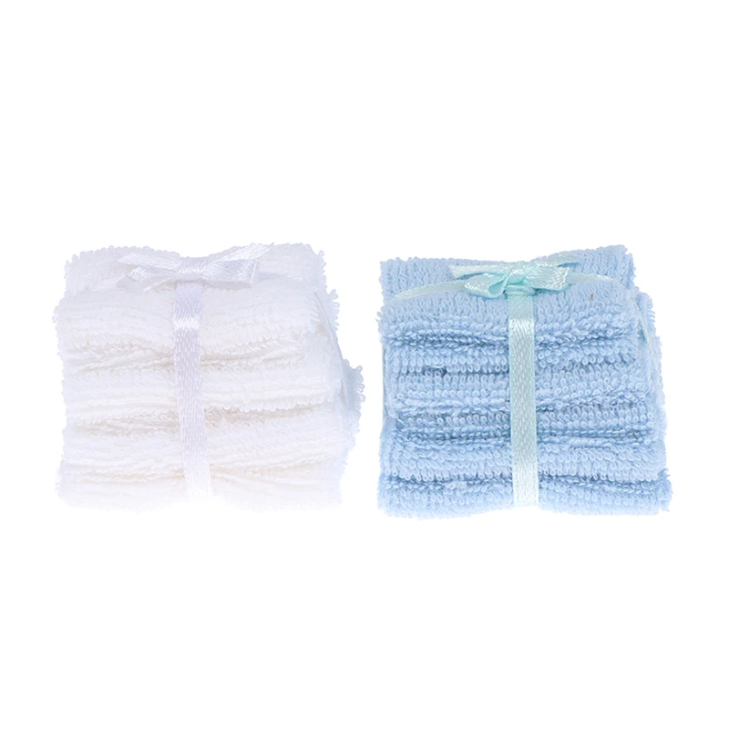 1:12 Dollhouse Miniature Bathroom Supplies Towel Mini Cosmetics Shelf Bathroom Furniture Set Doll House Accessories Model