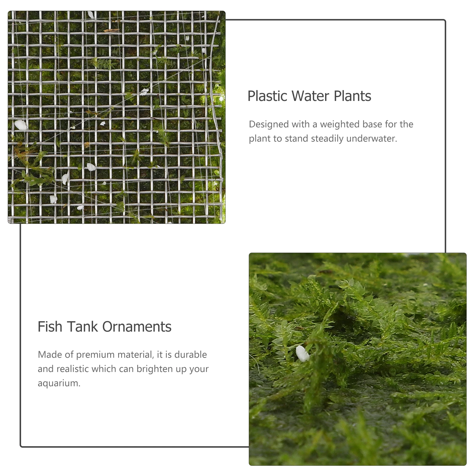 

Flame Moss Aquarium Fern Realistic Plant Decor Fish Tank Landscape Ornament Environmental Safe Wire Construction Garden Supply