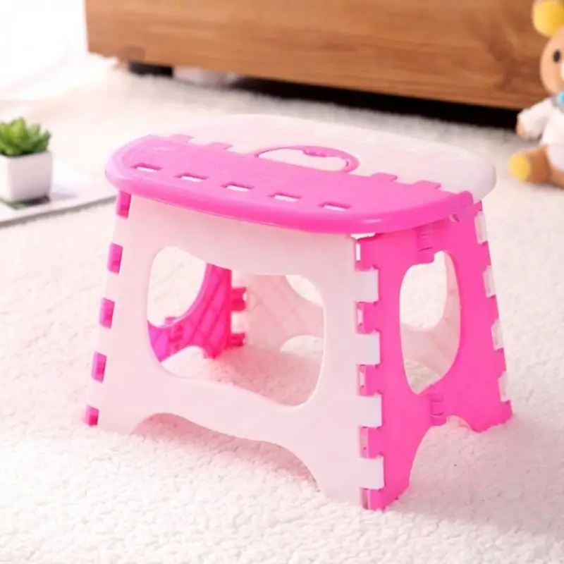 Bathroom Stool For Kids Home Folding Step Stool Collapsible Stepping Stool With Handle Portable Kids Step Stools Fishing Chair