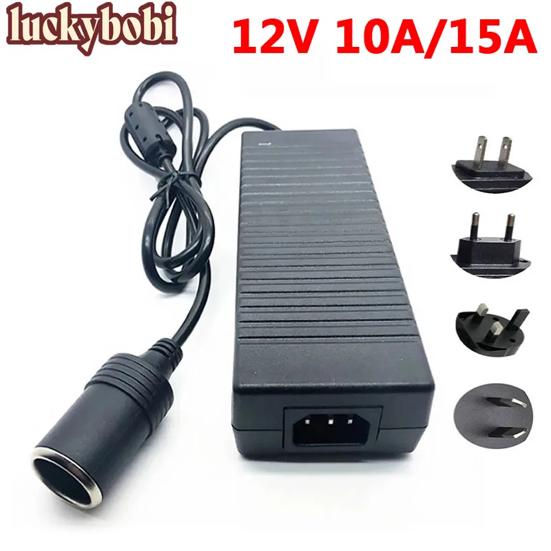 

Car Power Adapter Converter Auto Convert AC Adapter DC 110V/ 220V to 12V 15A Power Adapter Supply Cigarette Lighter Socket