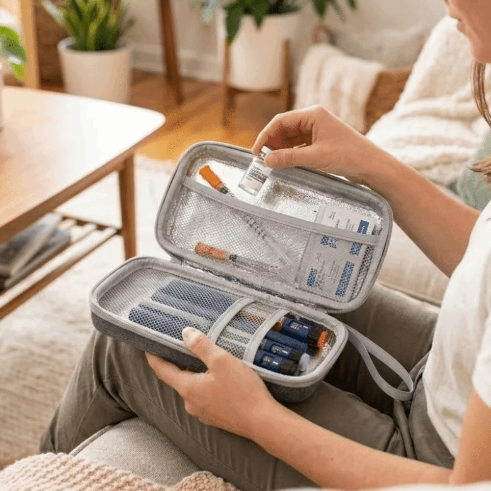 Waterproof Insulin Cooling Bag Shockproof Dust-proof Medicine Storage Box Thermal Insulated Insulin Vial Storage Case