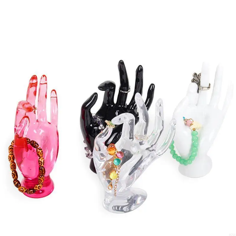 

97QE Plastic OK Hand Ring Holder Mannequin Hand Bracelet Holder Jewelry Holder