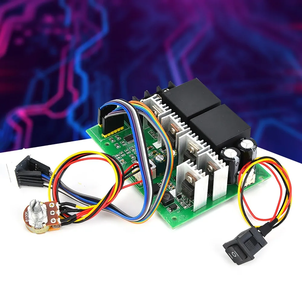 60A Current Rating PWM Motor Speed Controller DC 10-55V Input 0-100% Adjustment Adjustable Speed Controller LED Digital Display