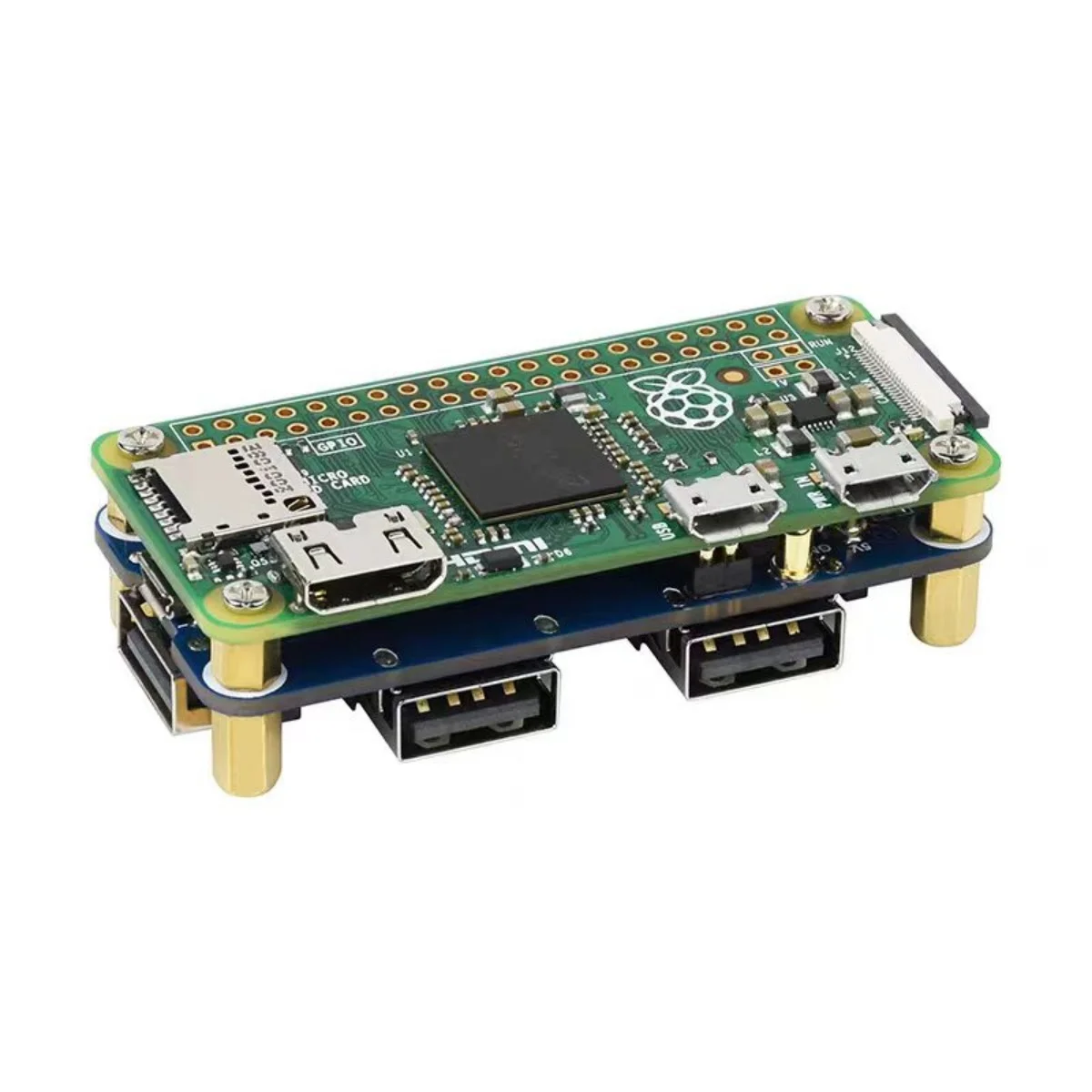 Micro Snow Raspberry Pi 4/zero 4-channel USB 2.0 expansion board top pin design USB hub hub