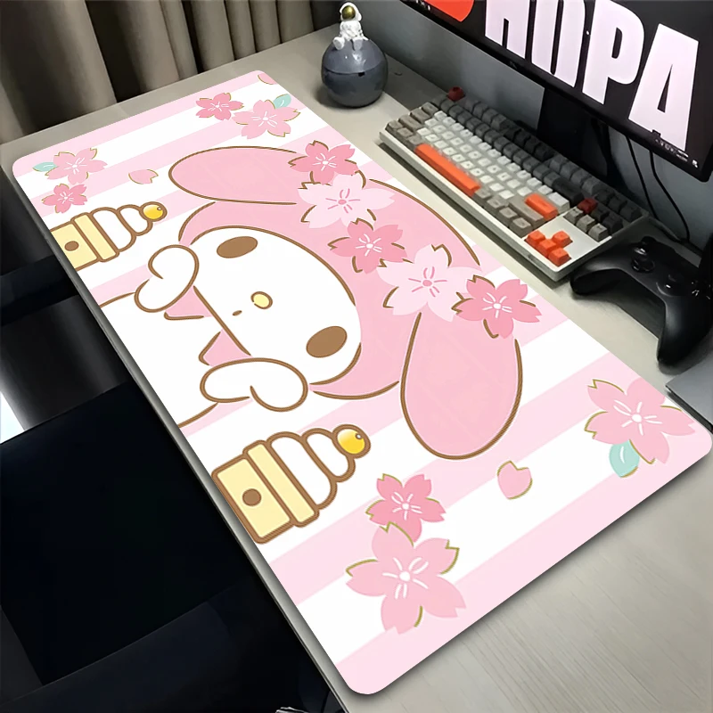 

Mouse Pad Computer Gaming Accessories Kawaii M-my M-melody Mousepad Rubber Cute Extended Desk Mat Laptop Gamer Keyboard Pad HD