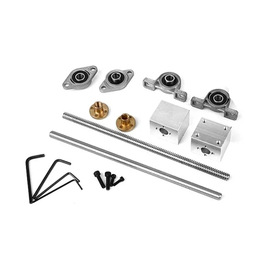 Imagem -03 - Parafuso Trapezoidal com Conjunto de Porcas Suporte Vertical Kit Chumbo mm mm mm mm mm 10 mm 12 mm 14 mm Comprimento 100 1000 mm kp Kfl T12