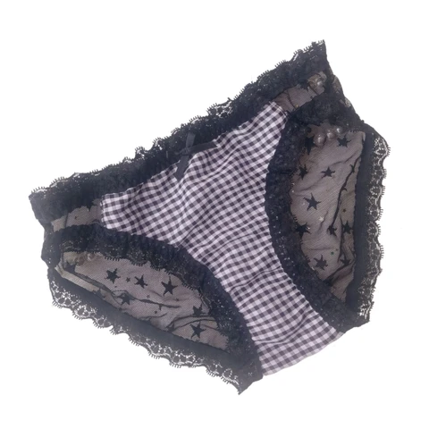 Женские трусики-брифы Plaid Printed mesh