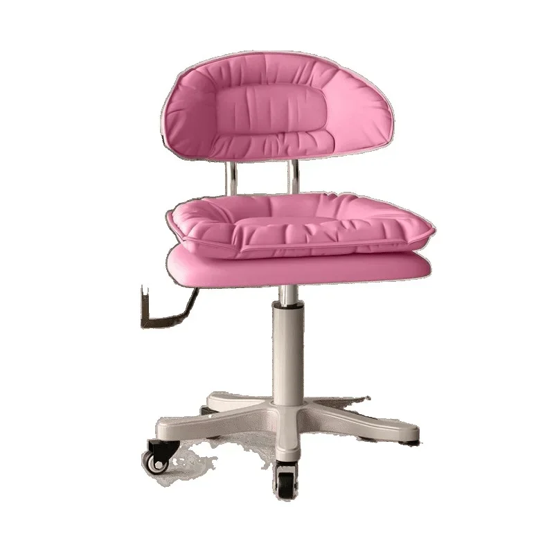 

Вращающееся регулируемое парикмахерское кресло для домашнего использования со спинкой на колесах, парикмахерское кресло для макияжа, оборудование для ухода за ногтями