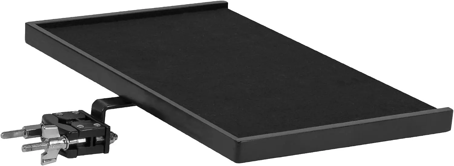 16 x 10 Sidekick Essentials Mountable Wood Tray with Clamp, with Protective Edge, Attaches to Cymbal or Drum Stand for Holding