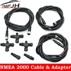 NMEA 2000 Cable Adapter Serial-Data Networking Marine Boat NMEA 2000 Starter Kit ABS T-type 5PIN Connector Adapter Cables 0.5-4M