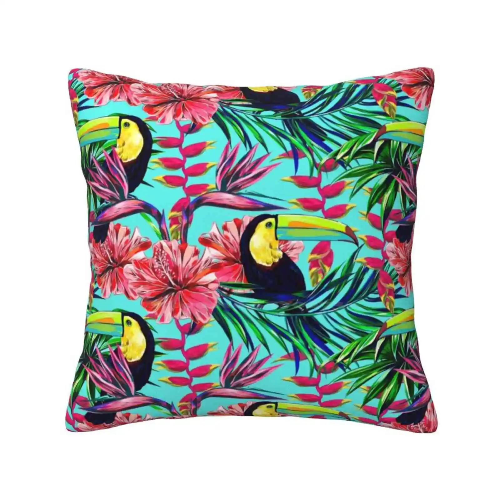 

Toucan Jungle Fashion Sofa Throw Pillow Cover Pillowcase Tucan Selva Flores Toucan Jungle Flowers Colores Colors Pattern