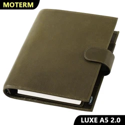 Moterm Vollnarbenpflanzlich gegerbtes Leder Luxe 2.0 Serie A5 Größe Planer Notizbuch Agenda Organizer Notizblock Journal Skizzenbuch