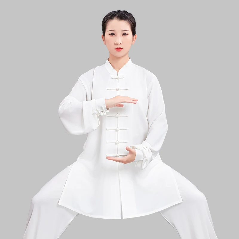 2025 Premium Women's Tai Chi Suit, Purple Stretch Cotton Baduanjin Uniform for Spring/Autumn Practice