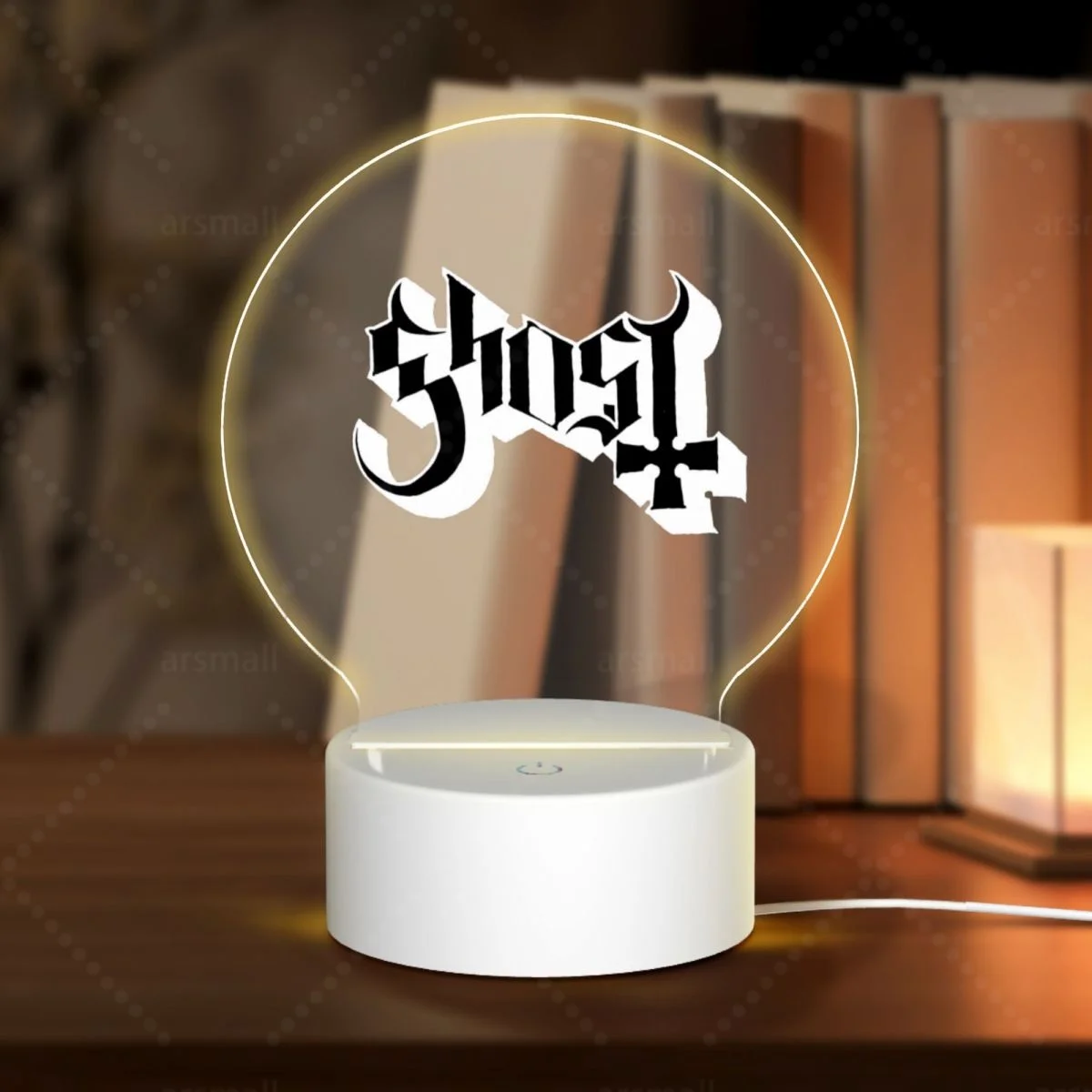 شبح بي سي الفرقة الاكريليك صور مصباح صورة LED ضوء الليل، إطار الصورة، هدية للزوجين، هدية الذكرى السنوية، الديكور الفني #1