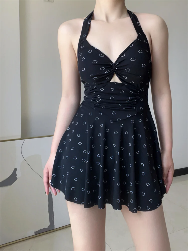 

Sexy Bal One-Piece Swimsuit Women's Dr Pure Color Casual Swimwear Fixed Chest Pad Strapl Bikini Fem Swimsuit