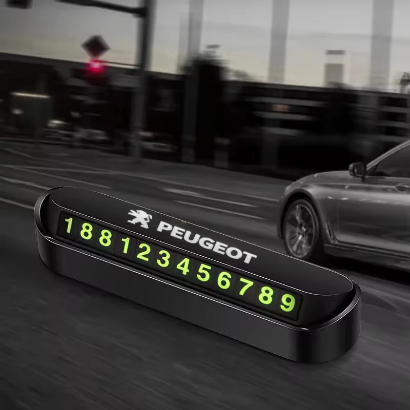 Car License Plate Temporary Stop Phone Number Plat For Peugeot 408 4008 308 3008 5008 508 205 206 207 208 301 307 106 107