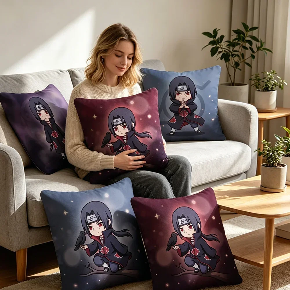 Uchiha Itachi Zero Formaldehyde Maternal Infant Safe Throw Pillow Cover HD Printed Anti Sun Fade Home Cushion Covers
