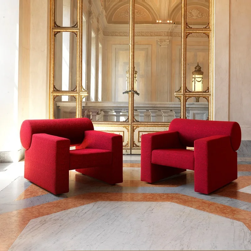 

Nordic light luxury single modern simplicity high-end living room fabric cloud sofa small apartment sofa fabric