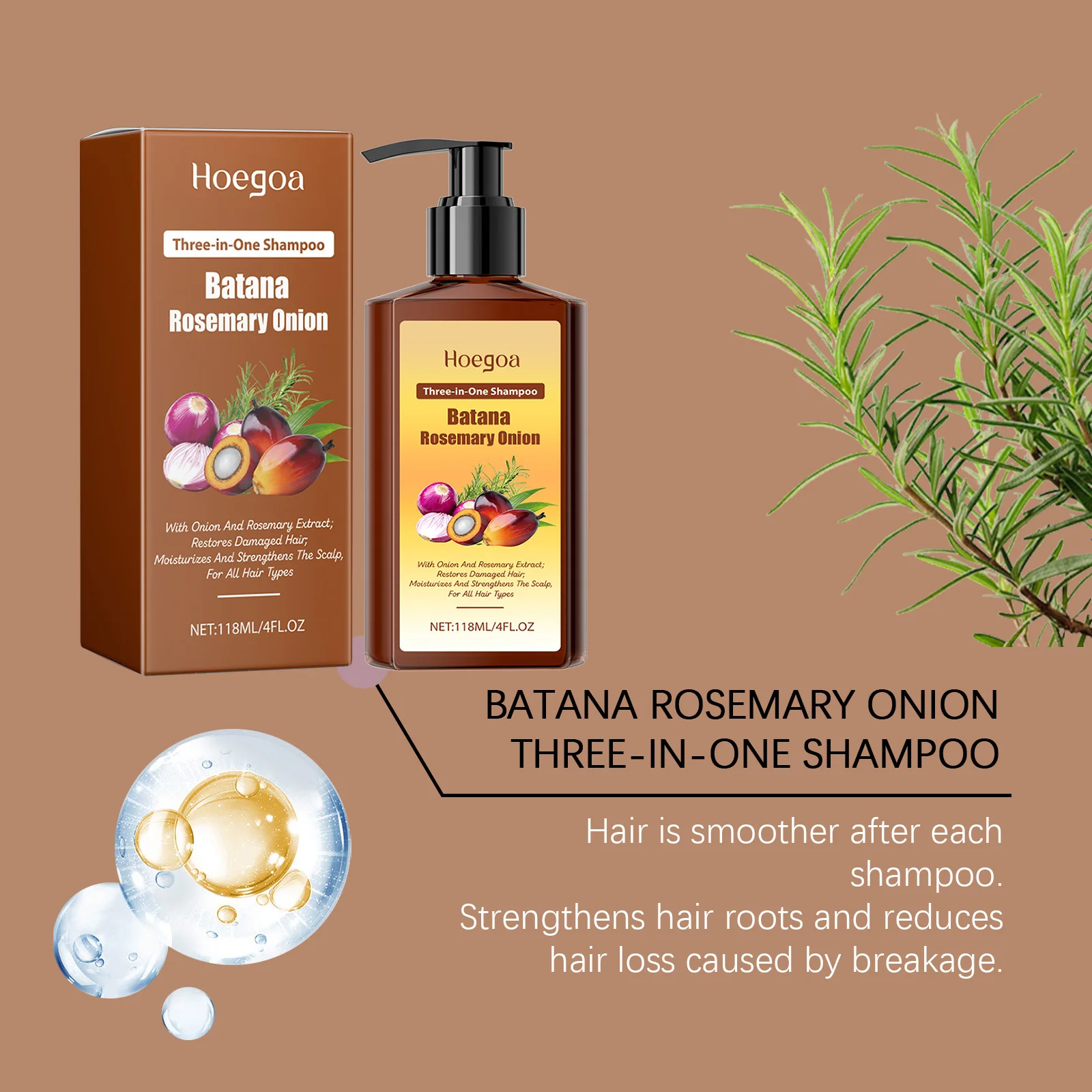 شامبو باتانا روزماري شامبو مضاد لتساقط الشعر يقوي جذور الشعر يهدئ فروة الرأس التطهير العميق شامبو العناية بالشعر الناعم #5