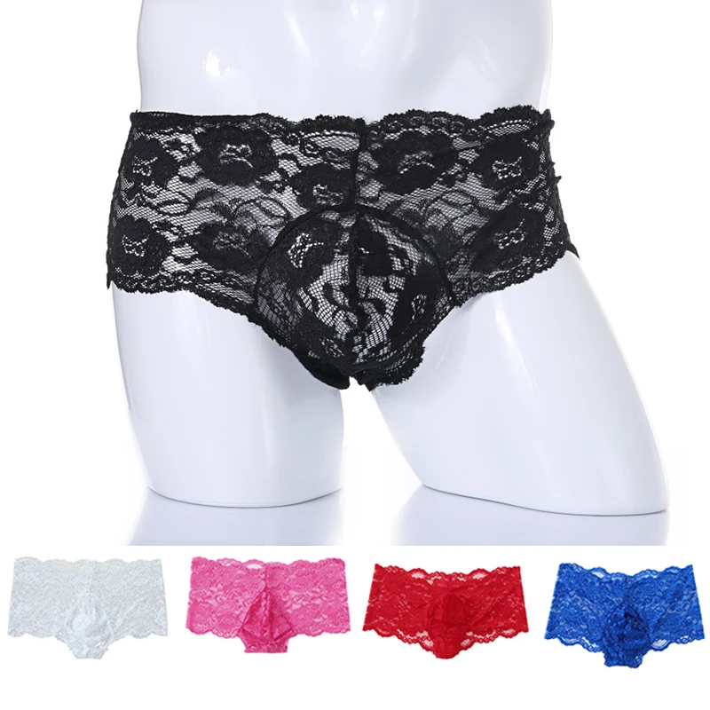 뜨거운 판매 남성 속옷 권투 선수 레이스 섹시한 남성 란제리 권투 편안한 솔리드 속옷 Ropa 인테리어 Hombre 멀티 컬러