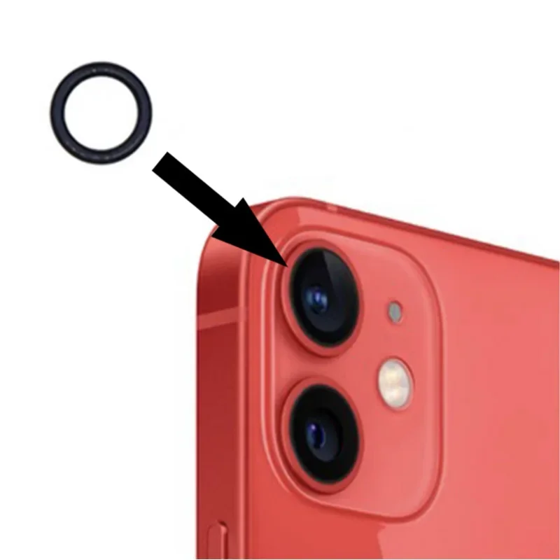 100pcs/Set Waterproof Rubber Ring For iPhone X-13PM Solve Back Camera Lens Sinking Problem After Change Big Hole Back Glass