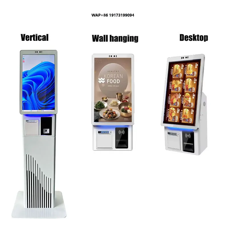 

21.5 Inch Desktop Interactive Self Service Payment Kiosk Automatic Touch Screen Kiosk Self Ordering Machine for Restaurant