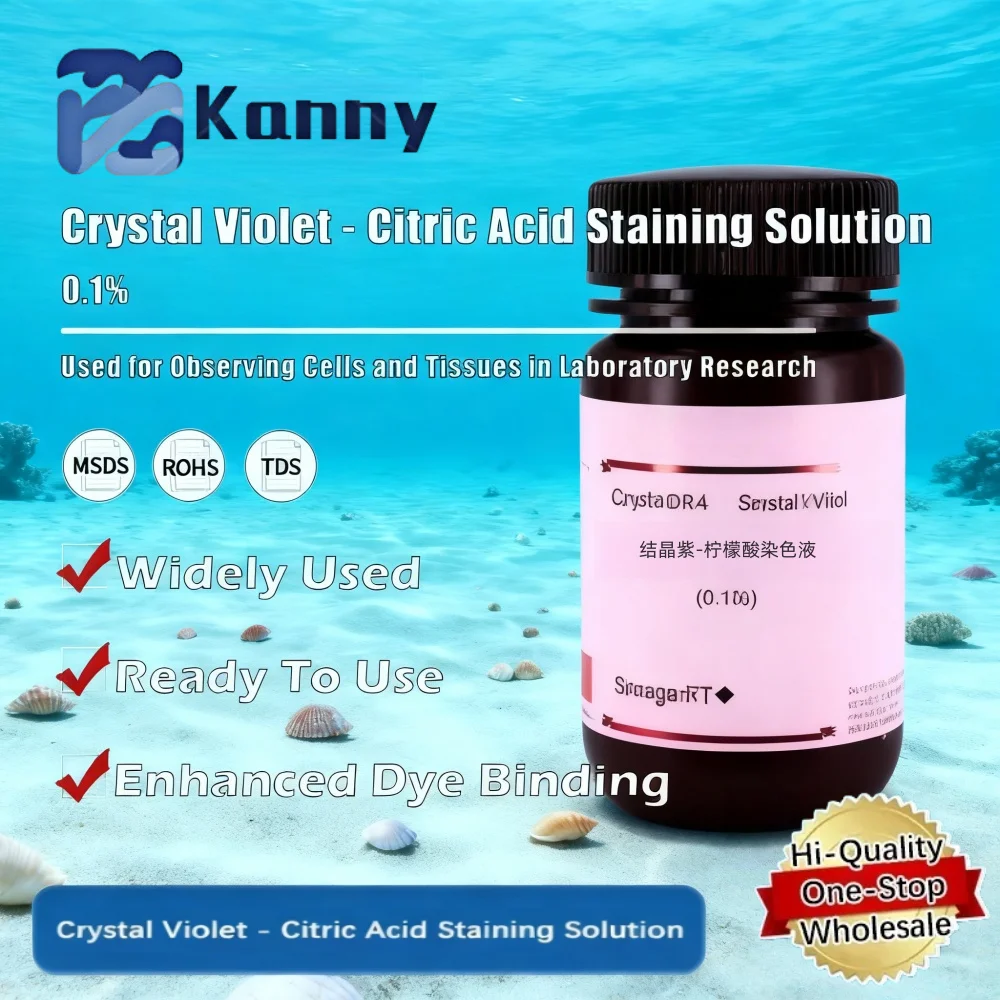 Crystal Violet - Citric Acid Staining Solution (0.1%) for Laboratory Staining and Biological Research Original Product
