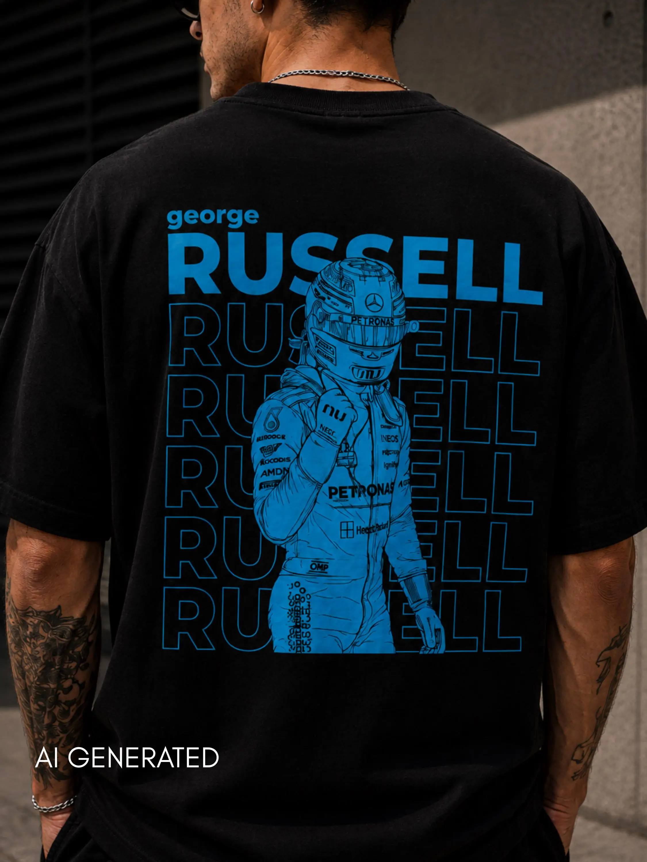 2026 George Russell Pure Cotton T-shirt Runner Up, Comfortable, Breathable, High-quality Ins Y2k