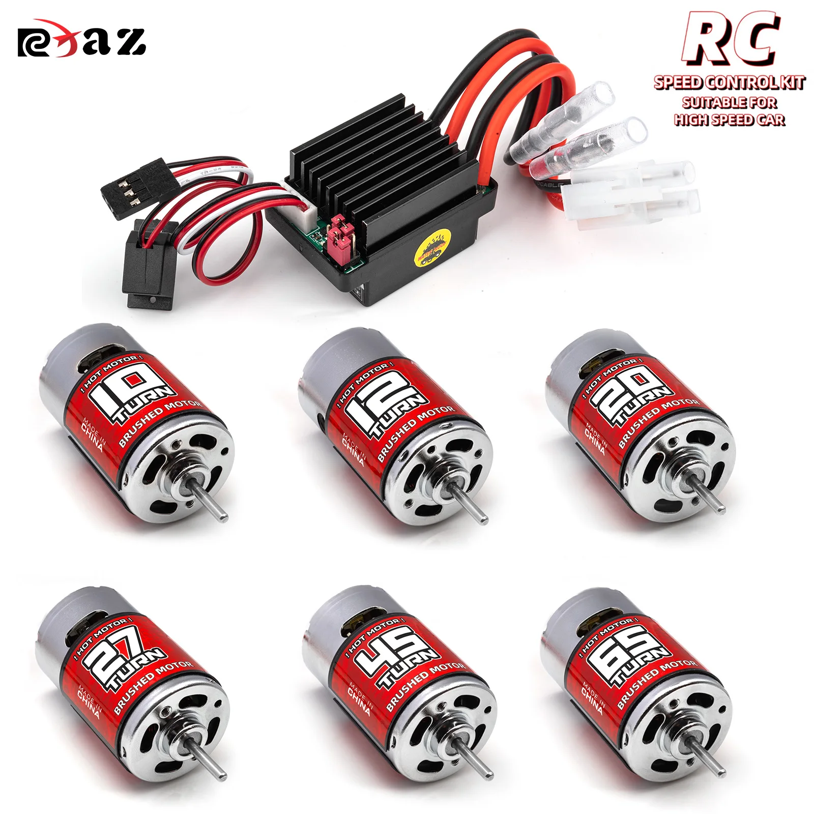 

Матовый двигатель RC 550 10T-65T ESC 320A Скорость ​ ​ Комбинированный набор управления Climb Drift Racing Водонепроницаемый для 1/10 RC Cralwer Car/Boat
