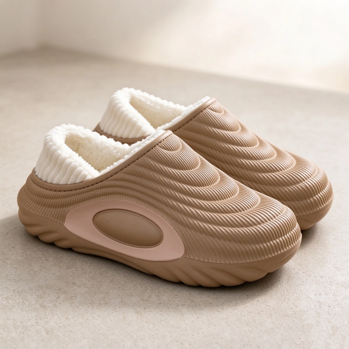 Winter Men Slippers Waterproof Thick Sole Warm Comfort Breathable Indoor Outdoor Non-slip Couple Fashion Casual Home Shoes