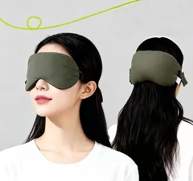 2-in-1  Neck Pillow with Detachable Sleep Eye Mask Micro-Bead Filling  Portable for Airplane Car
