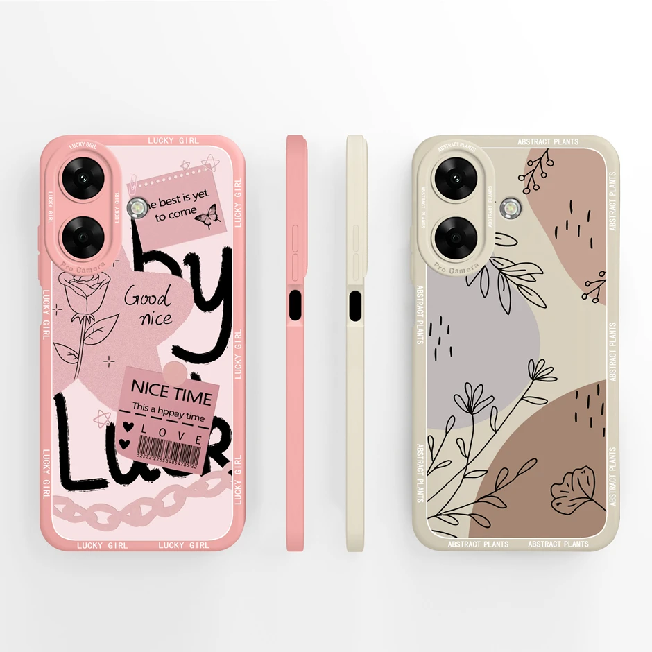 Cases For Realme C61 C63 4G 5G Fashion Flowers Advanced Sense Silicone Soft Shockproof Coque For RealmeC61 C63 Ultrathin Fundas