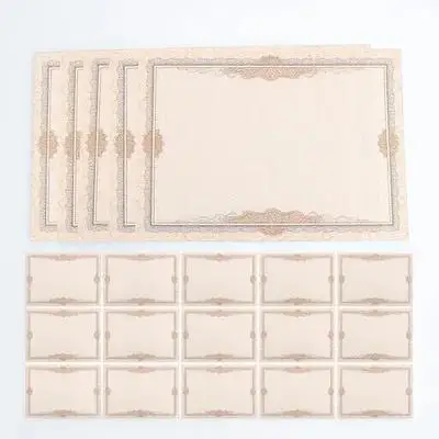 

100 Sheets Honor Certificate Paper Exquisite Blank Diploma Liner Paper Practical for Award Certificates Academic Diplomas