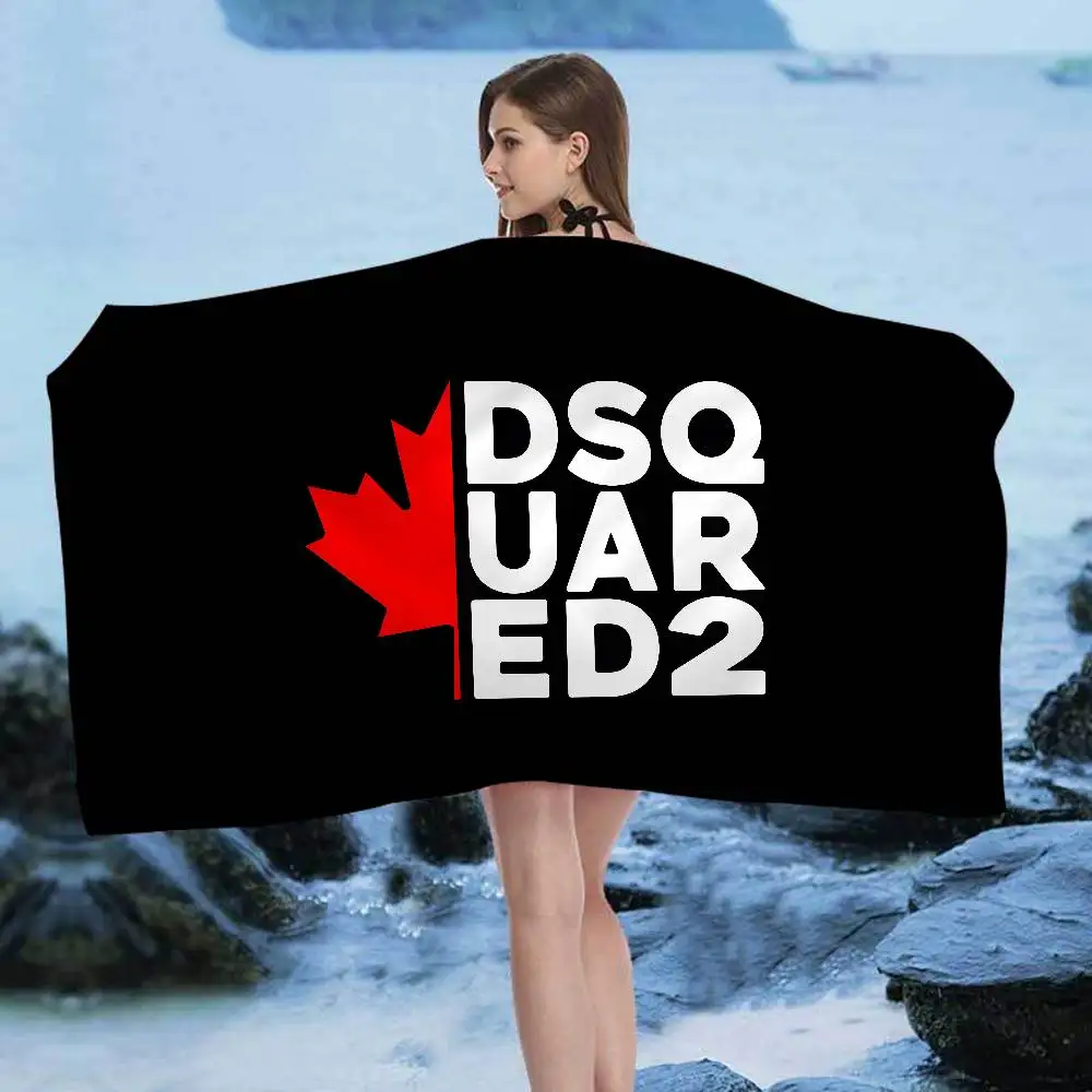 LOGO D-Dsquared2 Big Microfiber Beach Towels Quick Dry Towel Sand