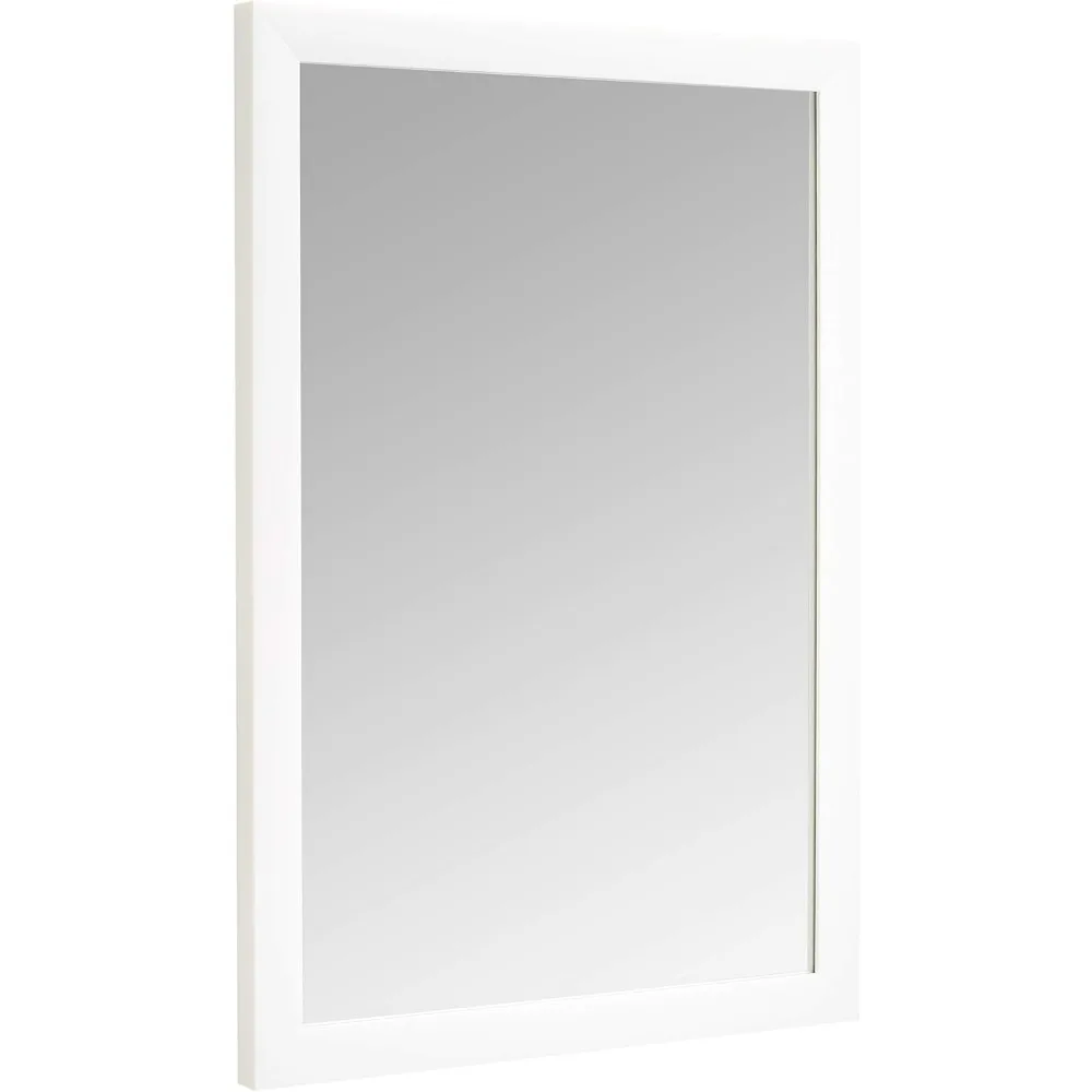 

20x28 Inch Rectangular Wall Mirror with White Trim, Modern Design for Home Decor