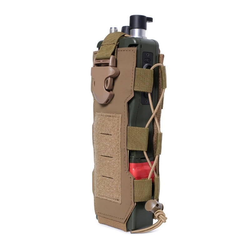 Tacticals Radio Water Bag Walkie Talkie Holder Pocket Quick Release Buckle